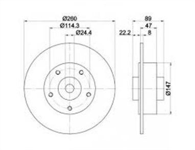 BOSCH  fren diski arka renault megane iii rulmansiz 986479708