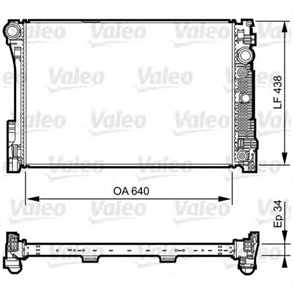 VALEO valeo radyator mercedes c180cgi 08 14 c300 c300 4matic 11 14 c200cdi 11 14 735292