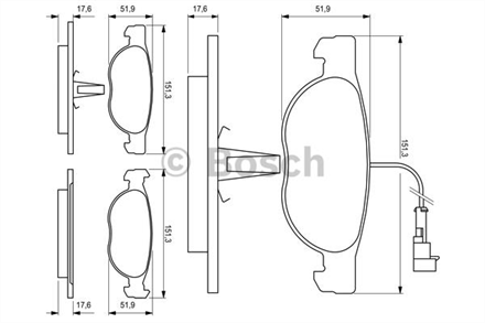 BOSCH on balata fisli marea 14 16 96 alfa 145 146 14 16 0986tb2285