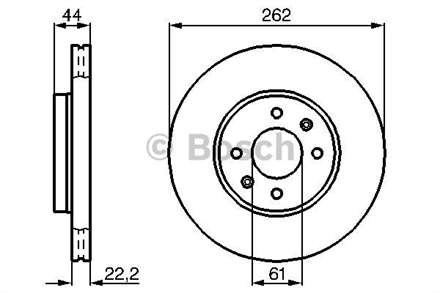 BOSCH on fren aynasi mgn 96999scenic 96999 lgn 93301 safrane 492796 262x22x4dlxhavali