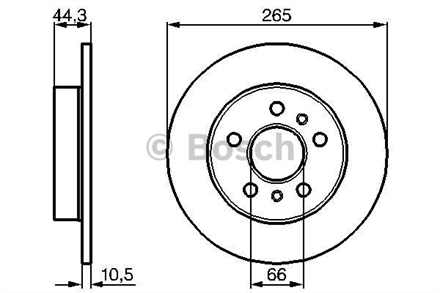 BOSCH bosch fren diski arka 265 105 95 mm renault laguna 20i s rxe 0986478757