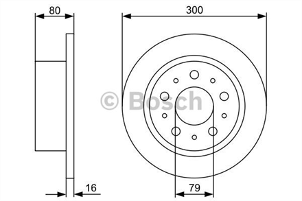 BOSCH arka fren aynasi boxer 22 30hdi 406ducato 23d 706jumper 22 30hdi 0406300x16x5dl