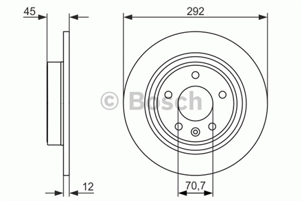 BOSCH bosch fren diski arka opel astra 14i 14 i turbo 16i 16 i turbo 17 cdti 092009 0986479646