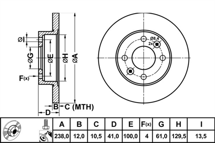 DELPHI delphi fren diski onarka renault 9 11 19 21 clio 82 bg2217