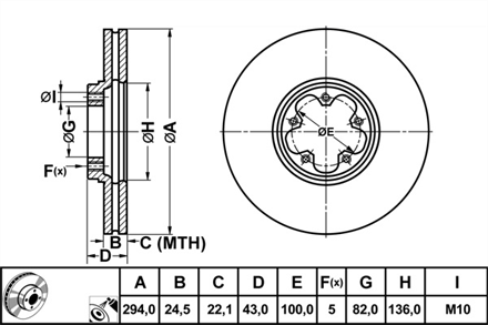 DELPHI  fren diski on ford transit 000506 bg3504