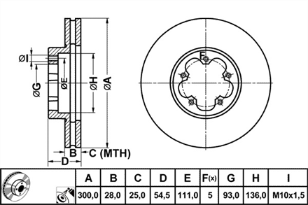 DELPHI delphi fren diski on ford transit 0706 bg4006