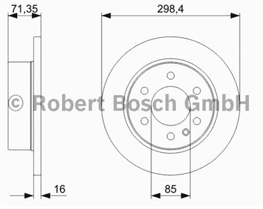 BOSCH bosch fren diski arka 6d 298mm sprinter crafter 216 224 06 m 271951 0986479s05