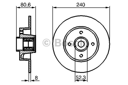 BOSCH bosch fren diski arka 0986479s37