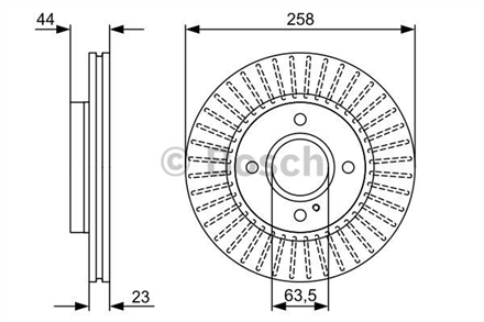 BOSCH bosch disk aynasi on 258 mm havali kaplamali ford fiesta 07 0986479s38 3