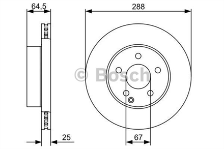 BOSCH on fren aynasi mercedes c180 cgi kompressor 08 14 288x25x224x645x112