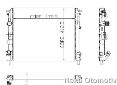 KALE kale motor su radyatoru renault clio ii kangoo 15dcitdi klimali 1998 brazing 0528321ab