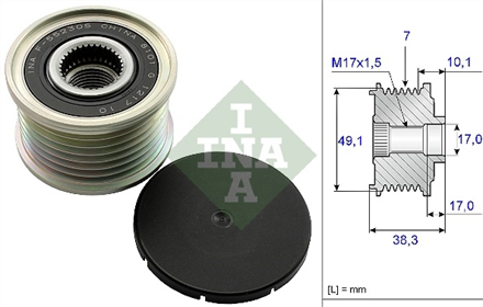 INA ina alternator kasnagi rulmanli megane iii logan iii scenic iii nissan qashqai 20 dci master iii 23dci 535015310