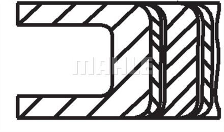 MAHLE mahle segman 8220mm 060 partner dw8 dw8b 04001n1