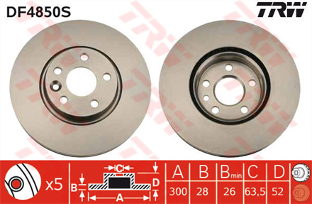 TRW trw fren diski on ford mondeo iv 07s max 06volvo v70 df4850s