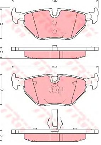 TRW trw arka balata bmw e36 95 99 e46 00 05 e85 30si 06 rover 75 99 05 mg saab 95 9705 gdb1344