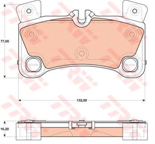TRW trw arka balata touareg 42 v8 fsi 60w12 50 r50 tdi 05 10 q7 36fsi 42fsi 30tdi 60tdi 0610 gdb1775