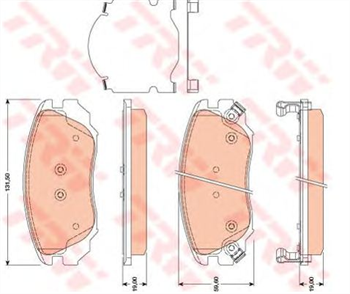 TRW trw fren balatasi on opel insignia 16 saab 9 5 072008 gdb1782