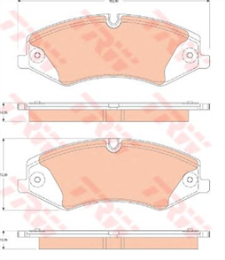 TRW trw fren balatasi on 192mm range rover iii 36td 06 tamir takim kit gdb1825