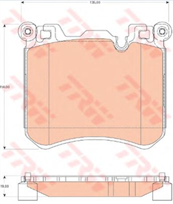 TRW trw fren balatasi on 135mm x5 e70 x6 e71 09 tamir takim kit gdb1826