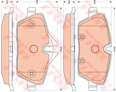 TRW trw on balata mini r56 06 11 r57 0911 r59 12 r55 0712 r58 11 one cooper clubman rodstar gdb1870