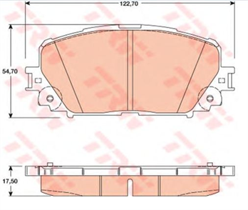 TRW trw fren balatasi on 122mm yaris 11 tamir takim kit gdb3460