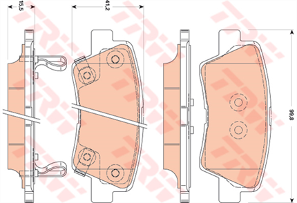 TRW trw fren balata arka hyundai accent blue i10 i30 i40 elantra tucson rio soul 2011 gdb3494