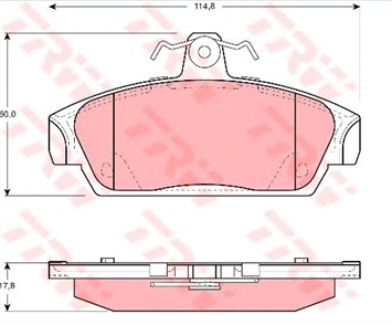 TRW trw fren balatasi on rover mg mgf 18 16v 95 2002 gdb859