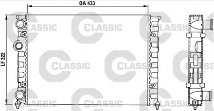 VALEO valeo radyator classic golf iii jetta mek 430x322x34 230503