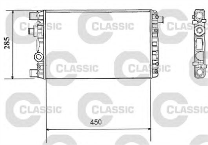 VALEO valeo radyator classic fiat seicento 11 98 10 23x285x450 ac 232789