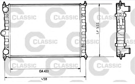 VALEO valeo radyator classic polo 10 13 85 94 mek 322x433x34 316703