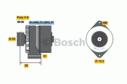 BOSCH bosch alternator 0120484051 2