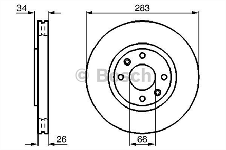 BOSCH  fren diski hava kanalli on buyuk citroen berlingo c3 c4 c5 ds3 ds4 xsara peugeot 206 207 307 308 1007 3008 5008 partner 0986479w69