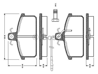 BOSCH bosch fren balatasi on seat terra 24024a0287 1296 wva 20708 99x615x164 mm ikaz kablolu 0986tb2501