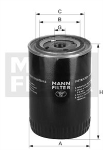 MANN-FILTER mann hummel yag filtresi deutz fahr w772