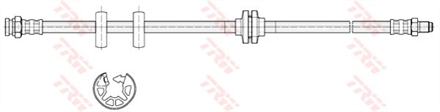 TRW trw fren hortumu sol sag on aks fiat bravo 182 20 hgt 20v 111996 102001 phb399