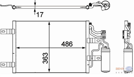 BEHR behr klima radyatoru 486x363x17 meriva a 13 cdti 16t 17 dti 17 cdti 03 10 y13dt z13dtj y17dt z17dt z17dth a17dtr z17dtr ynac409000s 8fc 351 302 551