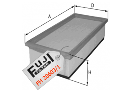 FUJI fuji hava filtresi 206 sungerli 20 hdi 2004 fh206031