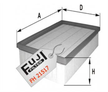 FUJI fuji hava filtresi agila 12 16v 10 12v 00 04 fh21517