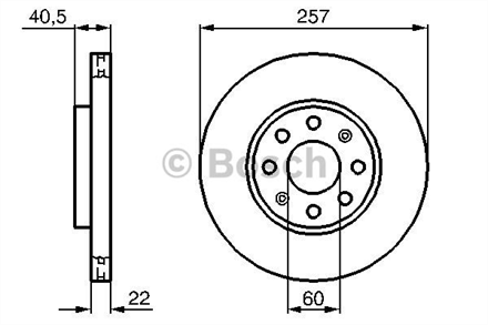 BOSCH bosch fren diski on 6d 257mm grande punto corsa d 09 0986479223