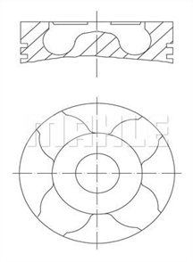MAHLE mahle piston 6960mm std albea palio doblo 13 jtd corsa 13 cdti z13dt 100400