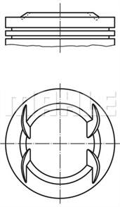 MAHLE mahle piston 7390mm 050 astra h corsa d e agila 12 04 z12xep 122203