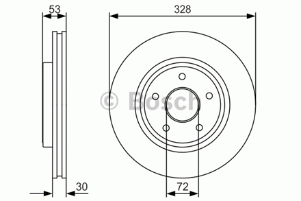 BOSCH bosch fren diski on 5d 328mm commander 37 v6 4x4 05 ekg 0986479r48