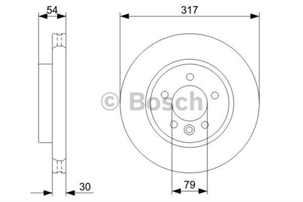 BOSCH bosch fren diski on 317 30 27 mm yuksek karbon alasimli 0986479287